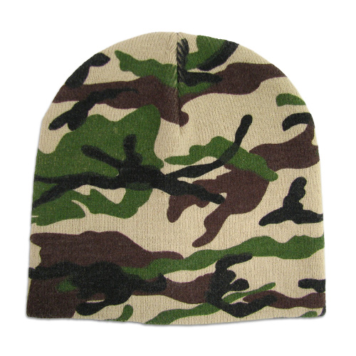 Promotional Camouflage Beanie - Custom Made to Any Design = Bongo