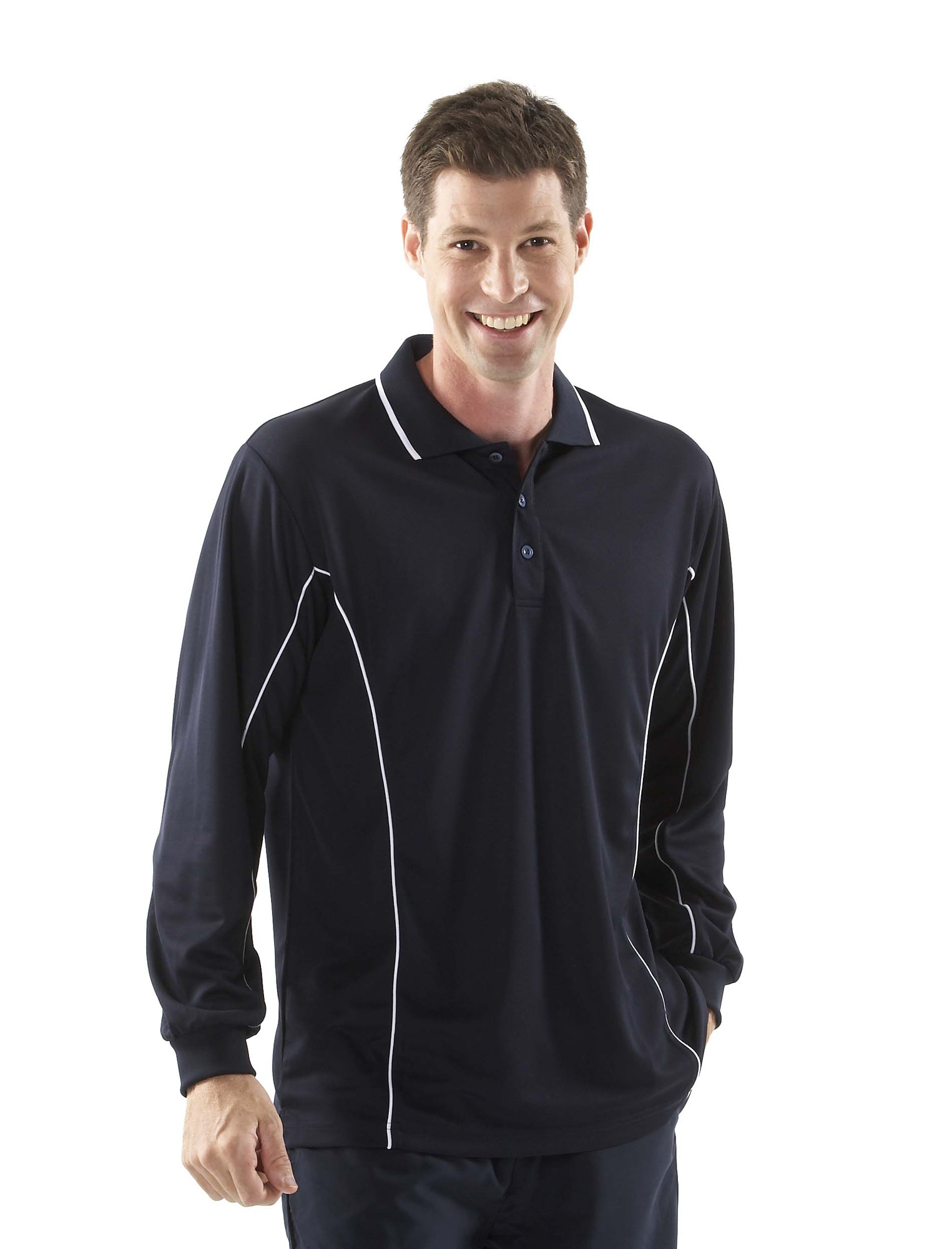 long sleeved polo top