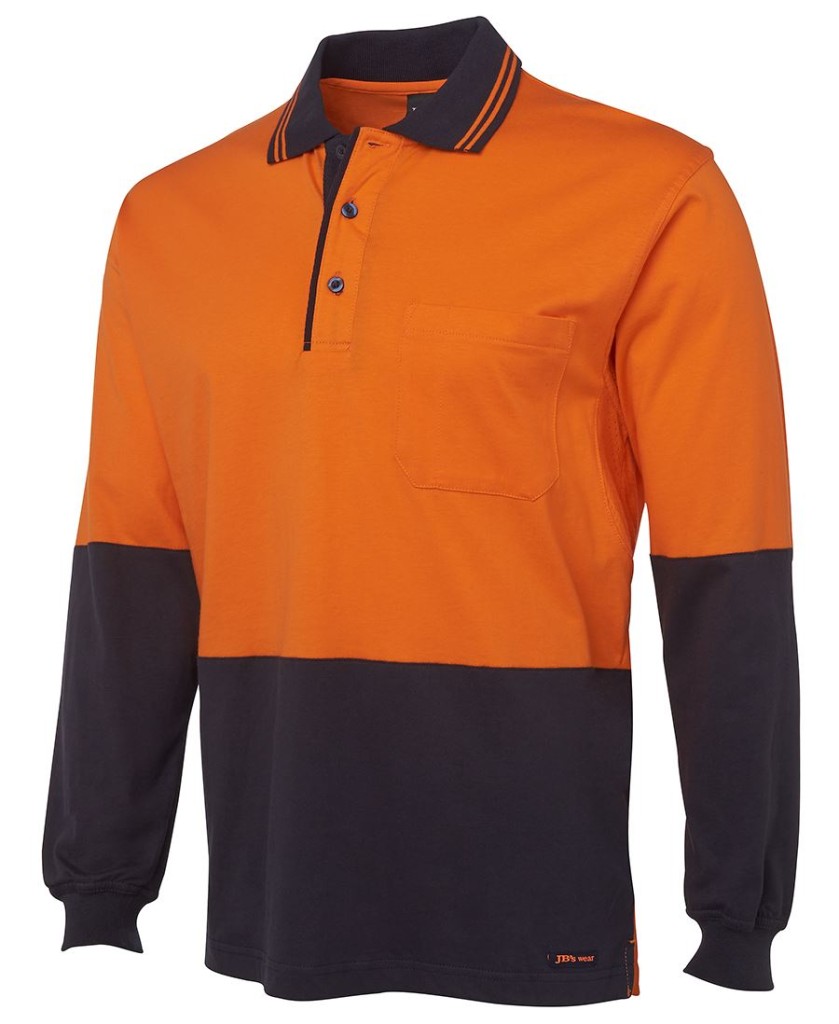 Promotional Hi Vis Long Sleeved Cotton Polo - Bongo