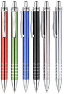 Metal Circle Stripe Pen