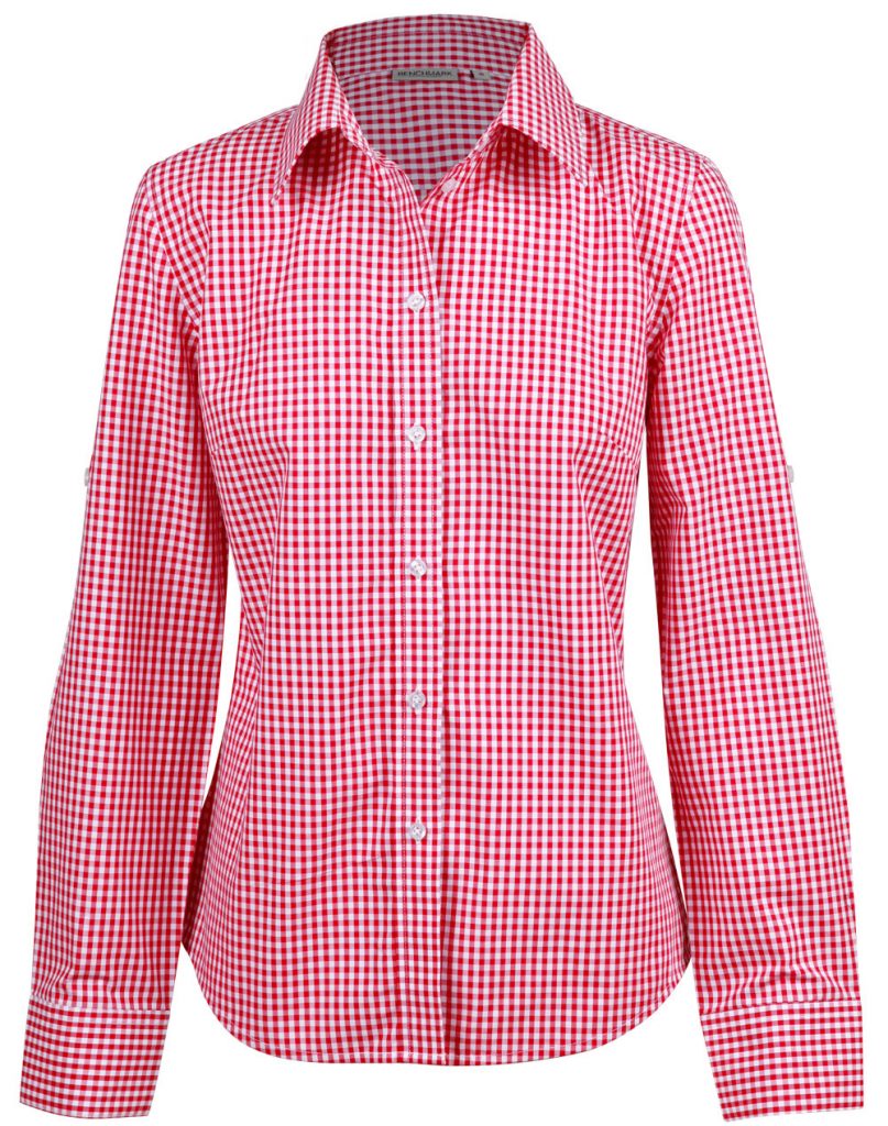 Promotional Ladies Gingham Check Shirts - Bongo