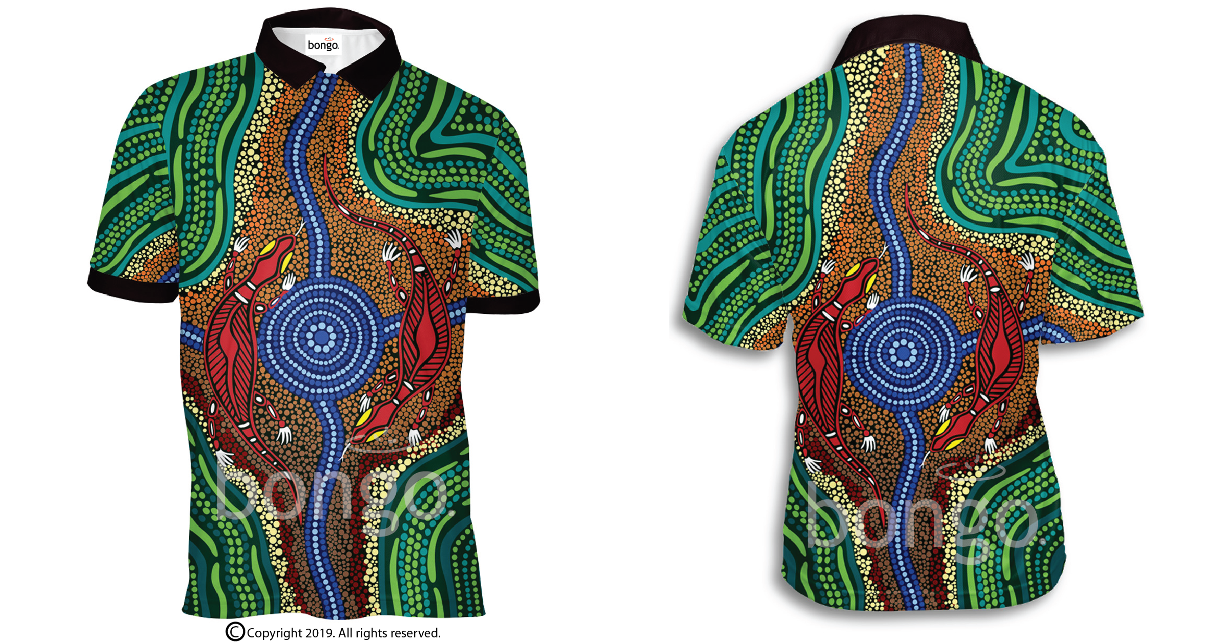 Promotional Goanna Indigenous Polo Shirt - Bongo